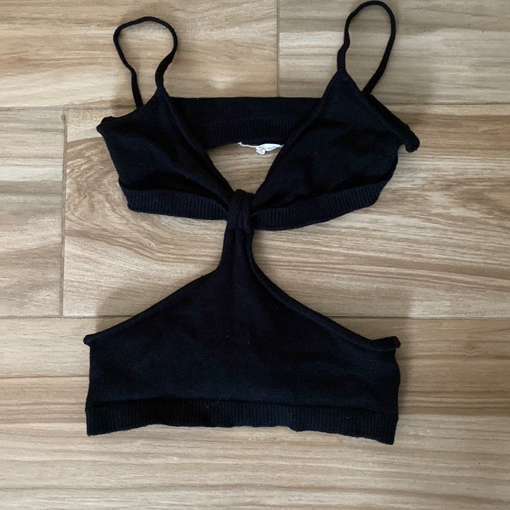 Cutout Black Tank